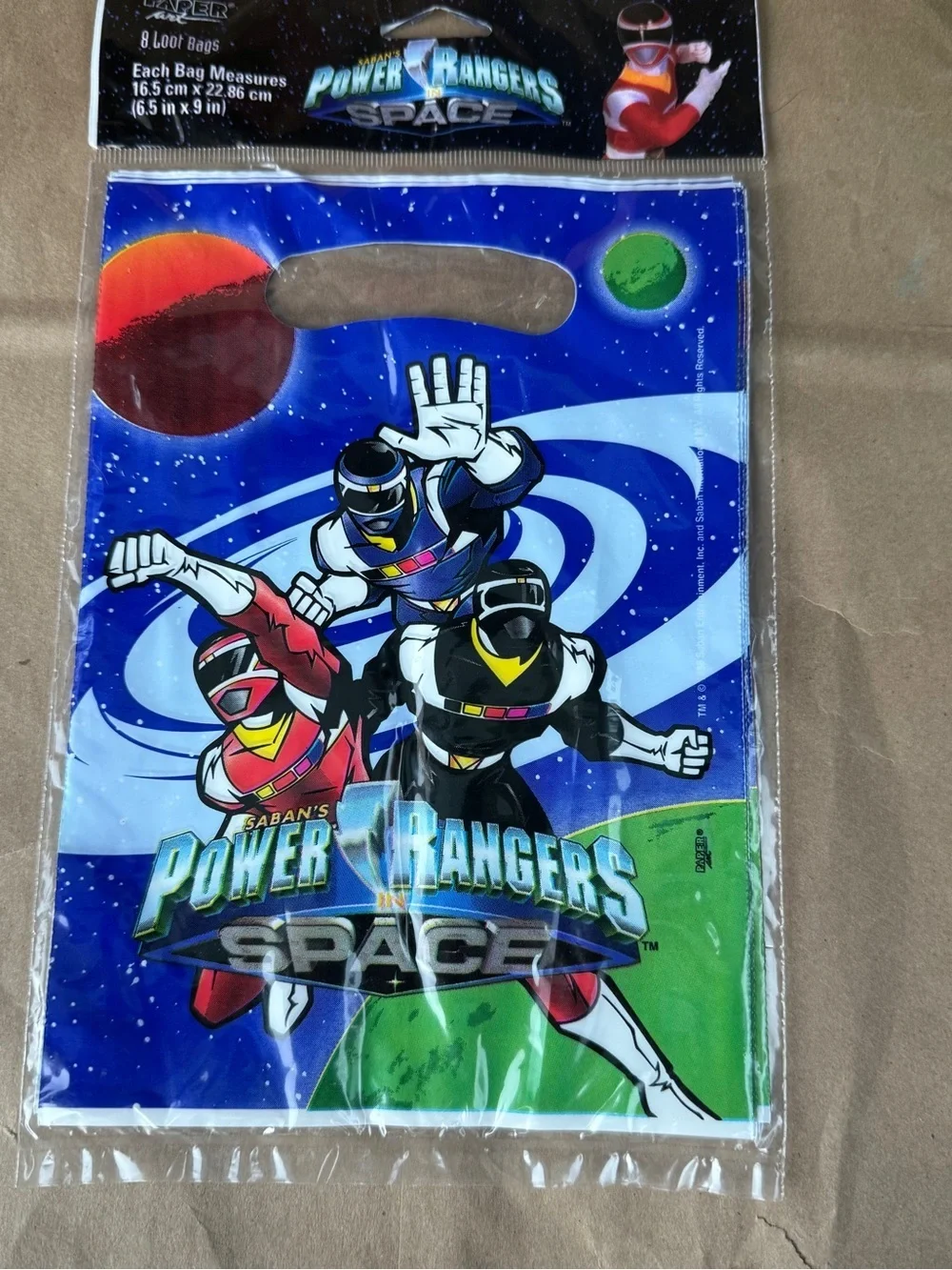 Vintage 1998 Power Rangers Space Party Supplies Lot Happy Birthday